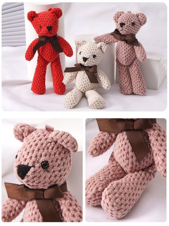 15cm-bear-stuffed-plush-toys-baby-cute-dress-key-pendant-pendant-dolls-gifts-birthday-wedding-party-decor-1pcs