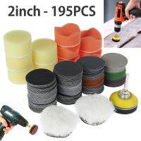 ☬❈ 195pcs 2inch SandingDiscs Dry/Wet Dual Purpose Sandpaper Circular Surface Conditioning Discs Hook Loop Flocking Sandpaper Discs