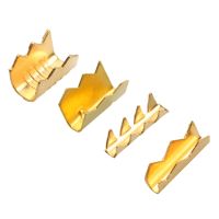 Shark Tooth Terminal Connectors 100PCS Tooth Shape Brass Parallel Wire Buckle U shaped Copper Wire Buckle Crocodile Tooth Cover