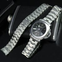 Fine steel Watch accessories Band watchband for Panerai PAM111 PAM441 Watch strap Curved soild metal men bracelet 24mm