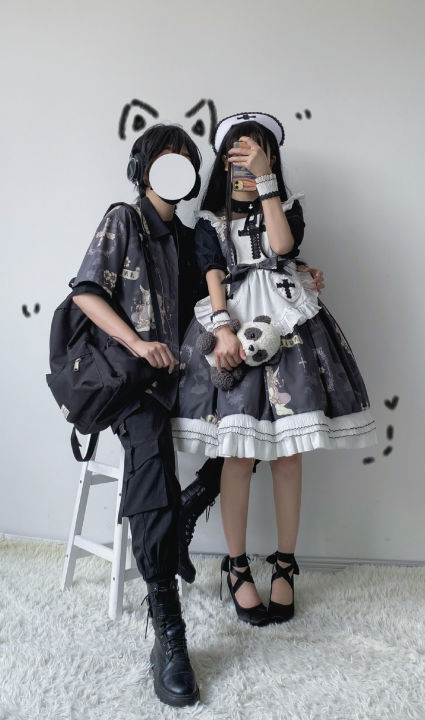 อิฮิเมะ-lolita-การออกแบบดั้งเดิมของแท้-angel-sonata-halloween-couple-lolita-lo-กระโปรงเจ้าหญิง-jsk