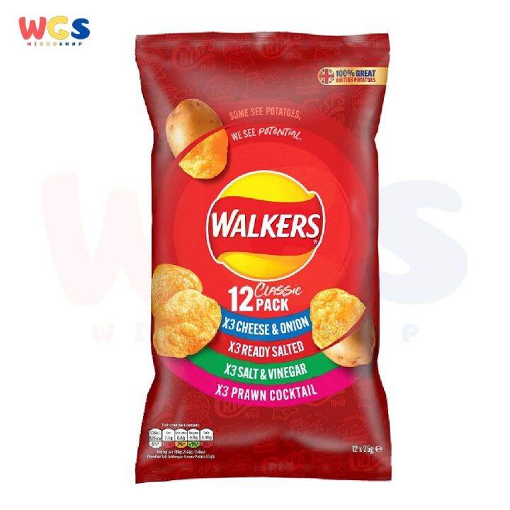 Snack Walkers Classic Variety Multipack Crisps 12 Pack X 25g | Lazada ...