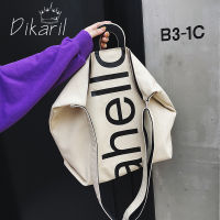 Dikaril Casual Canvas Shoulder Bag Women 2021 Totes Bags Women Bag Large Capacity High Quality HandBag Fashion Wild Ladies Bags