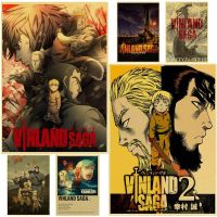 ☃ Vinland Saga โปสเตอร์ญี่ปุ่นมังงะบุคลิกภาพอะนิเมะภาพวาดตกแต่ง Wall Art Retro โปสเตอร์ของขวัญ Home Room Decor ไม่มีกรอบ