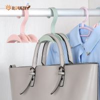 Handbag 360-degree Rotation Hanging Rack / Plastic Double Hook Hanger For Organize Bags / Closet Organize Hanger For Storage Womens Bags