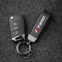 Keychain Carbon Fiber Car Zinc Alloy Keyrings Luxury for Fiat TIPO Auto Accessories