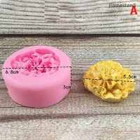 ?[Jiam] แม่พิมพ์เค้กทำจากซิลิโคนอุปกรณ์ทำสบู่ช็อคโกแลตแม่พิมพ์เทียนแบบนูนดอกไม้บานขนมอโรมาเธอราพีทำด้วยมือตกแต่งงานแต่งงาน