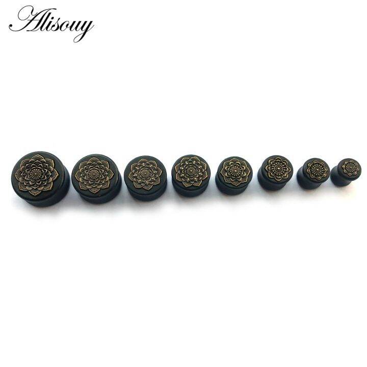 alisouy-new-style-2pcs-black-natural-wood-mandala-flower-ear-plugs-tunnels-ear-expanders-earring-gauges-piercing-plug-ears-body-jewelry