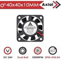 5ชิ้น Gdstime 4010 Dc 24V ไร้แปรง2pin 4ซม. คูลเลอร์ขนาดเล็ก40มม. คู่พัดลม40X40X10มม. สำหรับการระบายความร้อนแบบเครื่องอัดปรินเตอร์3d