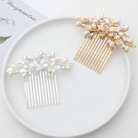 【cw】 Korean Hair Accessories Five-tooth Comb All-match Plate Hairpin Alloy Rhinestone Headwear Fashion