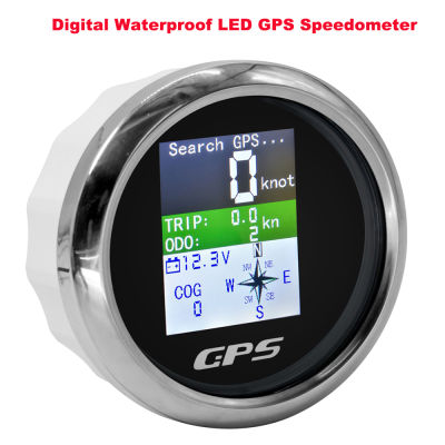 Car Boat GPS Speedometer Odometer Voltmeter Speed Gauge เครื่องวัดจีพีเอสเรือรถยนต์ 85มม. แบบดิจิตอลกันน้ำเครื่องวัดความเร็ววัดระยะทางโวลต์มิเตอร์