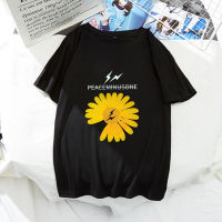 new Women T-Shirts PEACEMINUSONE Letter Daisy Short sleeve Kpop harajuku Bigbang G-dragon GD summer T-shirt pullover top