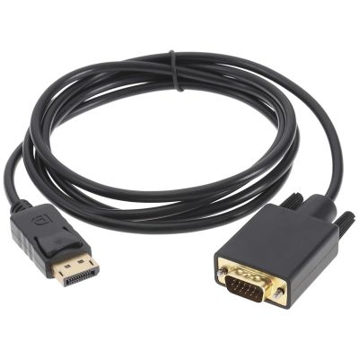 DP adaptor kabel pria ke VGA cocok dengan kabel konverter HP Elitebook Dell Laptop Desktop PC DisplayPort ke VGA 1.8m