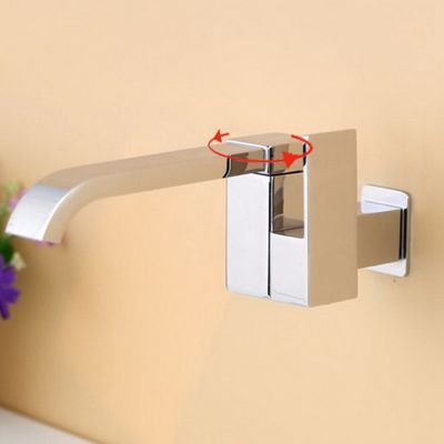 Bathroom Basin Faucet Wall Mounted Cold Water Faucet Bathtub Waterfall Spout Vessel Sink Faucet Mop Pool Tap