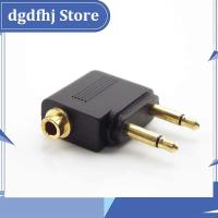 Dgdfhj Shop 3.5mm Airplane Airline Air Plane Headphone Mono Audio Converter Travel Jack Plug Splitter Adapter Gold Nickel Plated