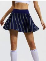 Golf Gear Marathon anti-exposure underwear sports short skirt summer striped culottes outdoor quick-drying breathable fitness plus high waist wave