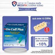 Date xa 25 50 que thử đường huyết On-Call Plus, có chip mã que thử, chính