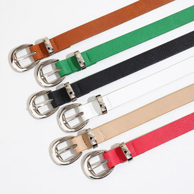 Ouya Womens Belt Candy Color Korean Edition Simple Belt Womens Dress Decorative Thin Belt Versatile Needle Buckle  HFR8