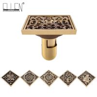 【CC】 Vidric 10x10cm Antique  Shower floor Drain Wire Strainer Carved Cover Waste Drainer ELD212