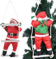 Christmas Doll Pendant Climbing Rope Ladder Santa Claus Christmas Tree Hanging Decor for New Year Xmas Party Home Ornaments Gift