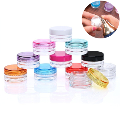 3g/5g Empty Jar Box Clear Sub-bottling Makeup Round Bottom Plastic Sample Bottle