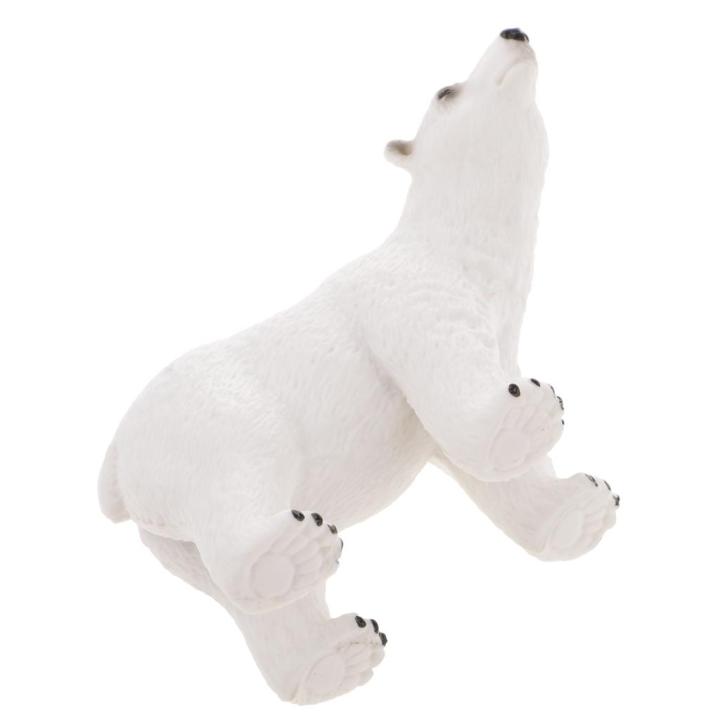 ตุ๊กตาหมีขั้วโลกที่สมจริงรูปหมีขั้วโลกตุ๊กตาแอคชั่นของเล่นเด็ก