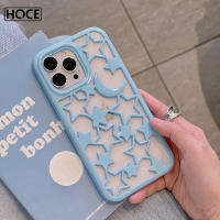 เคสโทรศัพท์โฮซดีไซน์กลวงรูปดวงจันทร์ดาวสำหรับ iPhone 14 13 12 11 Pro Max 14 Plus ฝาหลังนิ่มระบายอากาศได้ดีสุดสร้างสรรค์