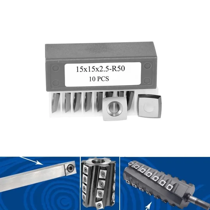 10pcs Carbide Inserts 2\"(50mm) Face Radius DIY Wood Lathe Indexable