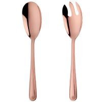 Salad Spoon Fork Set Stainless Steel Kitchen Food Server Pasta Utensils Public Gold Tableware Buffet Restaurant Tools