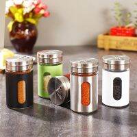 【CW】 Seasoning Jars Glass Spreading Bottle Rotating Cover Shaker Pepper Toothpick Holder Gadgets