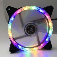 120mm LED Computer Cooling Fan Ice Diamond Series 52CFM De-vibration Rubber DC 12V PC Computer Fan Cooler Radiator Mute Case Fan