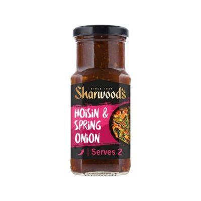 Import Foods🔹 Sharwoods HoiSin &amp; Spring Onion Stir Fry Sauce 195g ชาร์วูด ฮอยซินและซอสต้นหอม 195กรัม