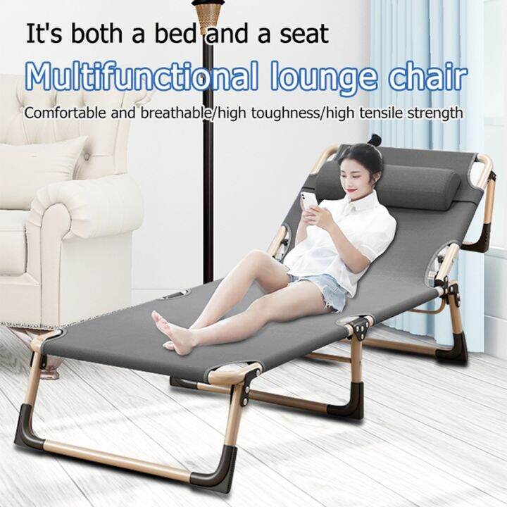Portable Bed Folding Bed with Foam Heavy Duty Bed Frame Foldable Chair
