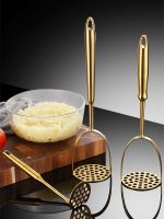 Home Manual Stainless Steel Potato Masher Pressed Pumpkin Ricer Smooth Mashed Crusher Fruit Vegetable Gadgets Kitchen Accessory Graters  Peelers Slice