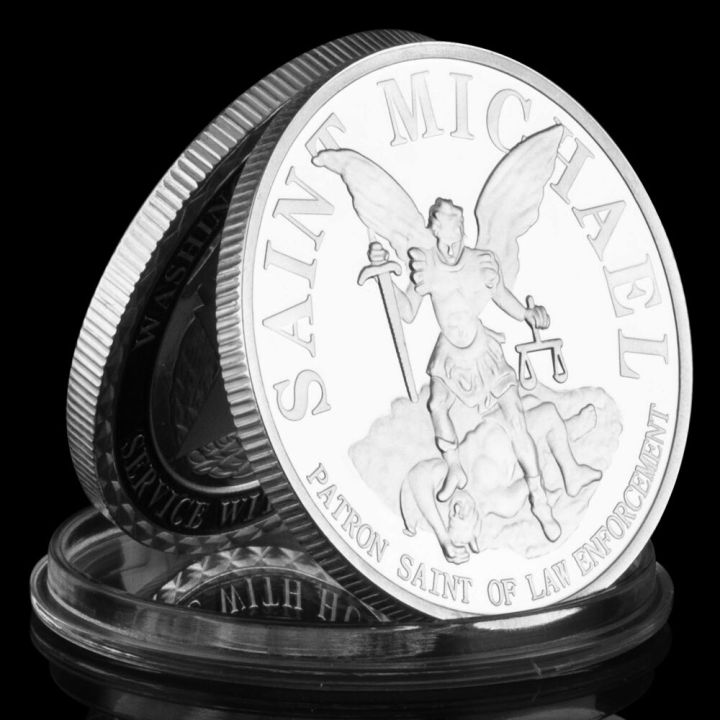usa-washington-state-patrol-challenge-coin-collectible-silver-plated-souvenirs-and-gifts-saint-micheal-commemorative-coin