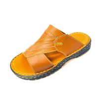 LEATHER PAPA รองเท้า รองเท้าแตะ รองเท้าแตะผู้ชาย รองเท้าแตะหนัง รองเท้าแตะชาย รองเท้าหนัง รองเท้าผู้ชาย หนังแท้ Genuine Leather Men Sandals NO. 842 TAN