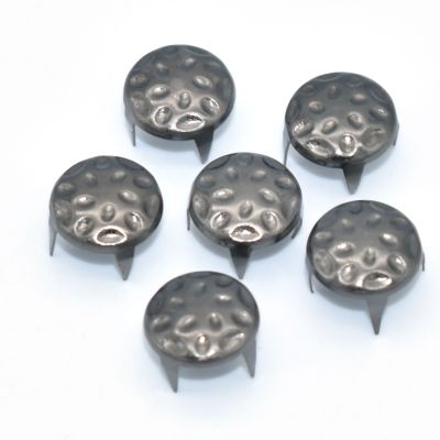 Gunmetal Round Nailheads Tacks Nails Flat Snaps Claw Studs Rivets Dome Decorative Shoes Purse Belt Leather Craft Accessory 10 mm