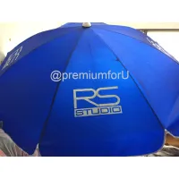 ROM ร่มกันแดด ร่ม36นิ้ว เกรดงานสต๊อก ร่มสนาม ผ้าอ๊อกฟอร์ด ลายสกรีนตามรูป แกนโครเมี่ยมสีเงิน ร่มสต๊อก ร่มกันฝน  Umbrella