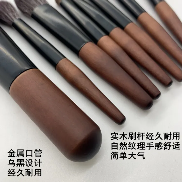 high-end-original-cangzhou-12-mini-makeup-brush-travel-set-portable-pony-hair-stippling-brush-wool-short-rod-eye-shadow-brush