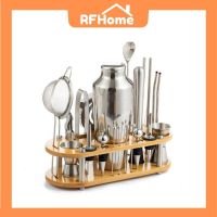 "พร้อมส่ง" ชุดบาร์เทนเดอร์เซต สแตนเลสแท้ เช็คเกอร์ ชุดชงเหล้า stainless shaker bartender set