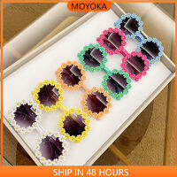 MOYOKA 1-6Y แว่นตากันแดดสำหรับเด็ก แว่นตากันแดดดอกไม้น่ารักสำหรับสาว ๆ การเดินทางไปทะเล แว่นตาแฟชั่นสำหรับเด็ก