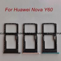 ถาดใส่ซิมซิมการ์ดสำหรับ Huawei Nova Y60อะแดปเตอร์ยึดถาดใส่ซิม NOVA Y60 WKG-LX9ชิ้นส่วนสีดำทองสีเขียว