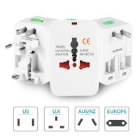 Multifunction Travel Plug Adapter All In One Converter Charger ทั่วโลก Universal US UK AU EU ไฟฟ้า USB Power Plug Adapter