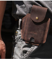 100 Genuine Leather Waist Belt Cellphone Bag For 6-7 inch Cell Phone Men Male Vintage Mobile Phone Cover Case Holder Holster