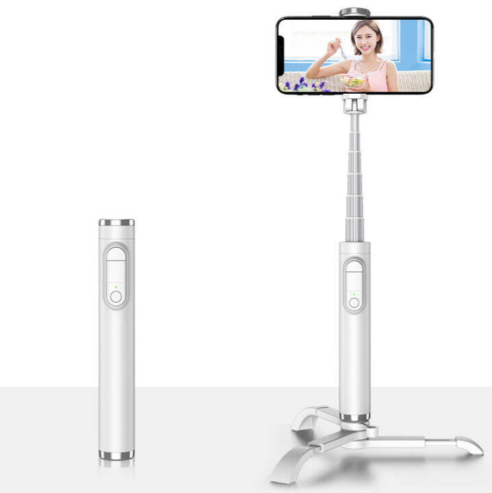 mobile-bluetooth-selfie-stand-rotating-tripod-mini-black-live-aluminum-alloy-selfie-bracket