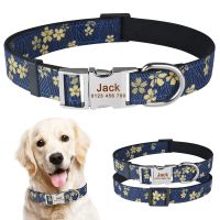 【CW】 Personalized Dog Collar Samll Medium Large Dogs Custom Engraved Pet ID Name Tag