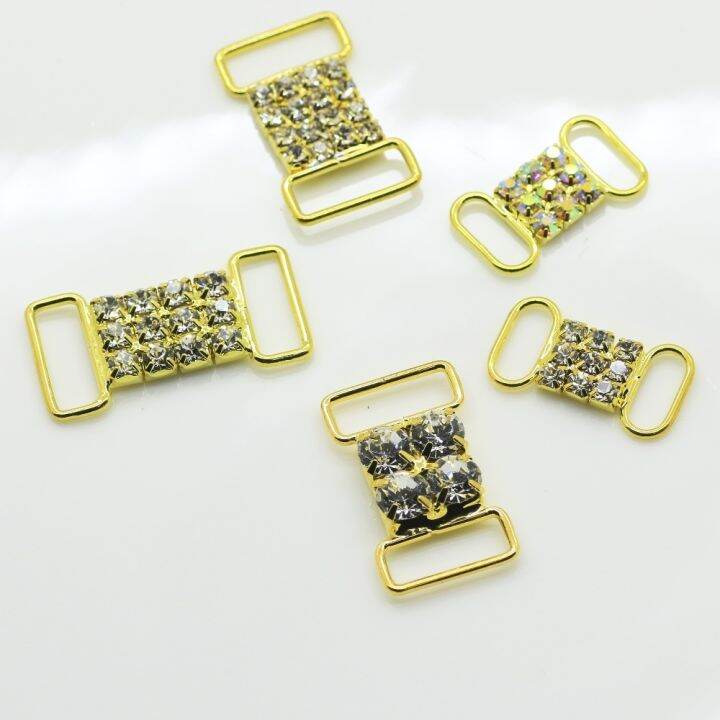 cw-new-hot-10pc-lot-mix-size-22-styles-wholesale-cheap-two-color-crystal-buckles-rhinestone-bikini-connector-ribbon-clothing-buckle