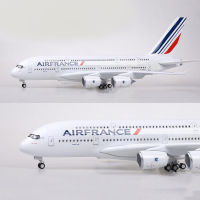 Air France Airbus A380 Super Jumbo Airplane 49cm Model with LED Cockpit &amp; Cabin Lights