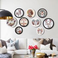 【hot】✔♂✘  circular photo frame 6 inches 7 8 10 12 14 16 18 20 hanging wall picture frame without painting core