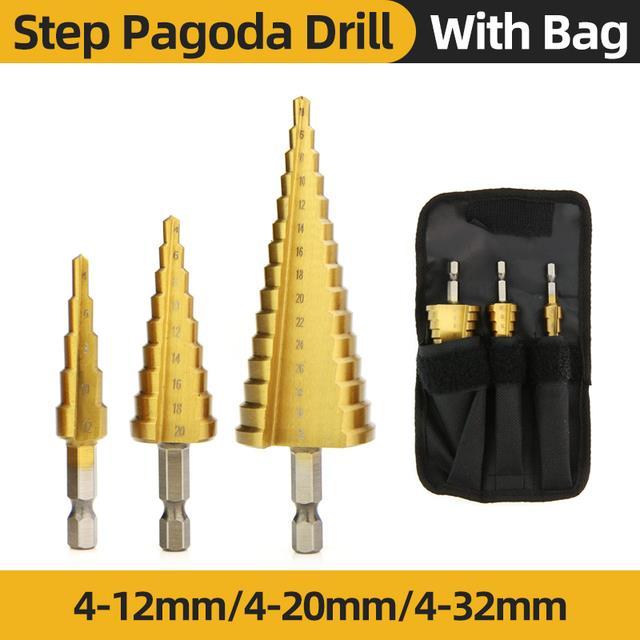 hss-titanium-step-drill-bit-conical-stage-drill-for-metal-wood-high-speed-stepped-drill-set-power-tools-3-12-4-12-4-20-4-32mm